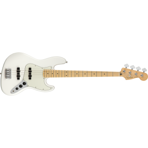 Fender Player Jazz Bass, Maple Fingerboard, Polar White Player Series