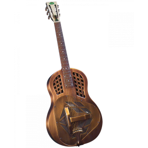 Regal RC-56 Metal Body Tricone Resophonic Guitar ? Copper-Plated Brass