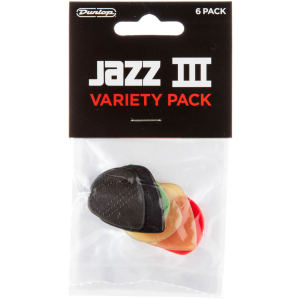Dunlop Plektrum Variety Pack Jazz III PVP103 6-pack