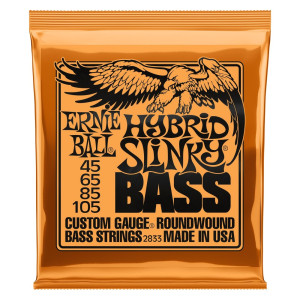 Elbassträngar Ernie Ball EB-2833 Hybrid Slinky Bass 045-105