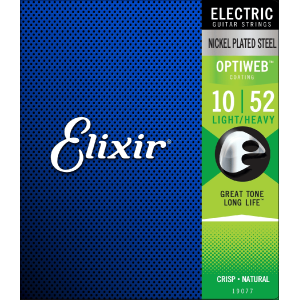 Elgitarrsträngar Elixir 19077 Electric Nickel Plated Steel Optiweb 010-052