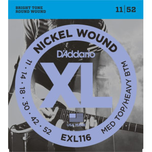 DADDARIO EXL116 Strängset Elgitarr Nickel Wound 011-052 (Drop-tuning)