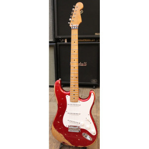 Partscaster S-style relic candy apple red -15, beg. (Stockholm)
