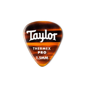 Taylor Premium Darktone 351 Thermex Pro Picks, Tortoise Shell, 1.50mm, 6-Pack