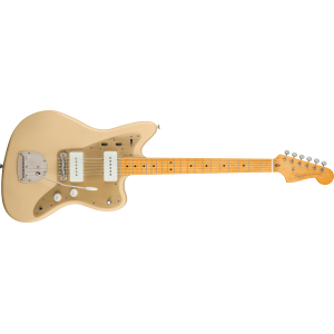 Squier 40th Anniversary Jazzmaster, Vintage Edition, Maple Fingerboard, Gold Anodized Pickguard, Satin Desert Sand