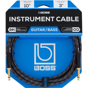 Boss BIC-10 10FT / 3M INSTRUMENT CABLE, STRAIGHT/STRAIGHT 1/4´ JACK´